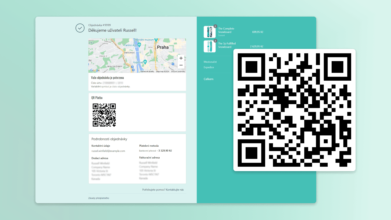 QR-Code in Bestellbestätigungs-E-Mails