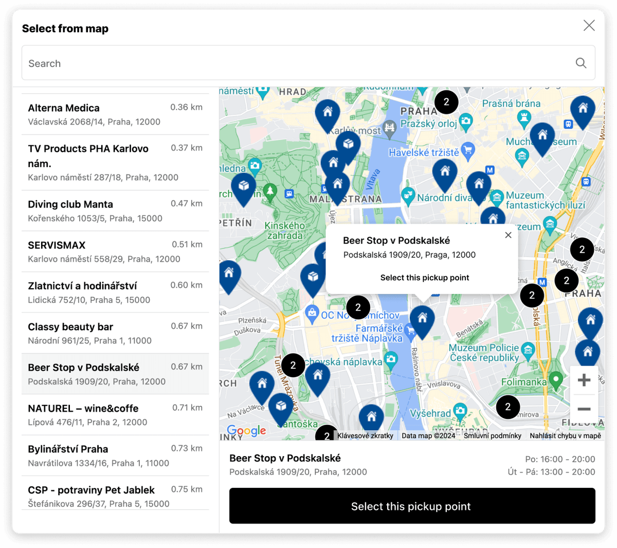 Globe worldwide pickup points integration for all major carriers on Shopify