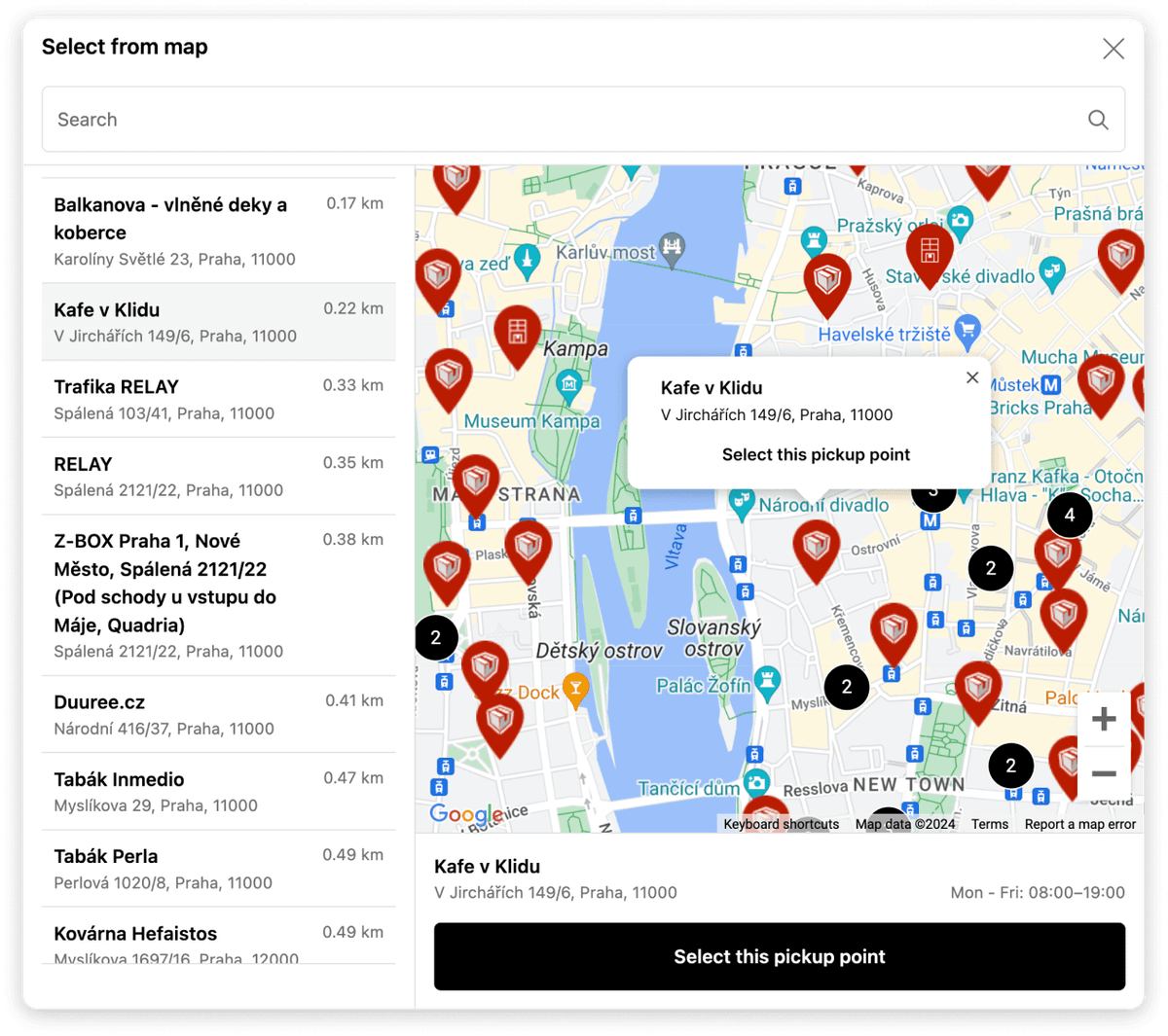 Globe worldwide pickup points integration for all major carriers on Shopify