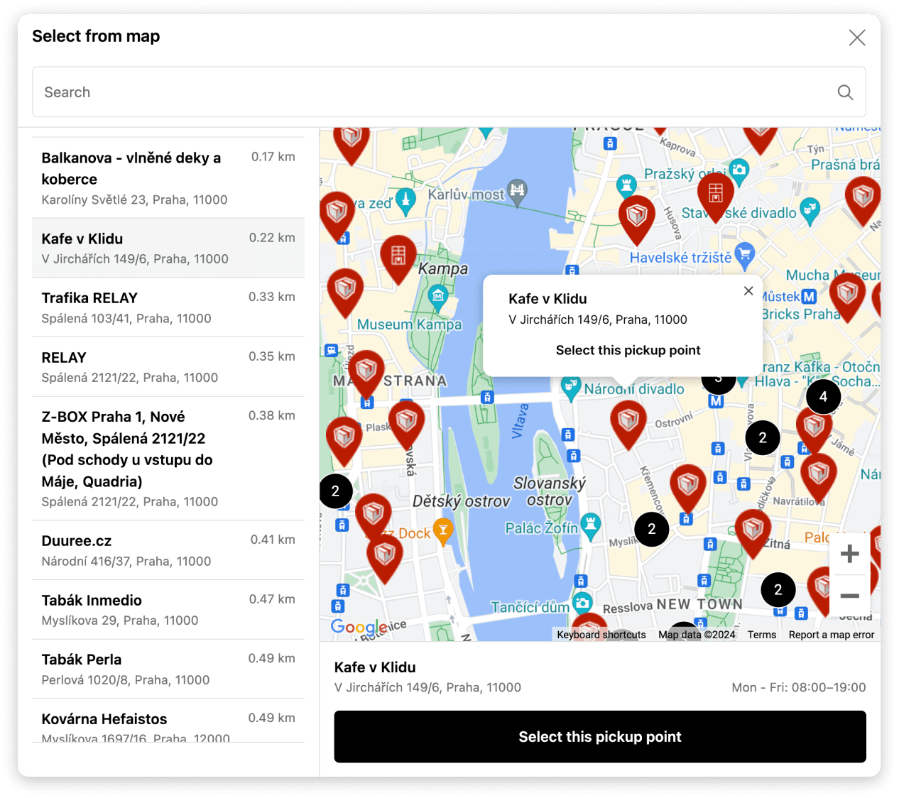 Globe worldwide pickup points integration for all major carriers on Shopify