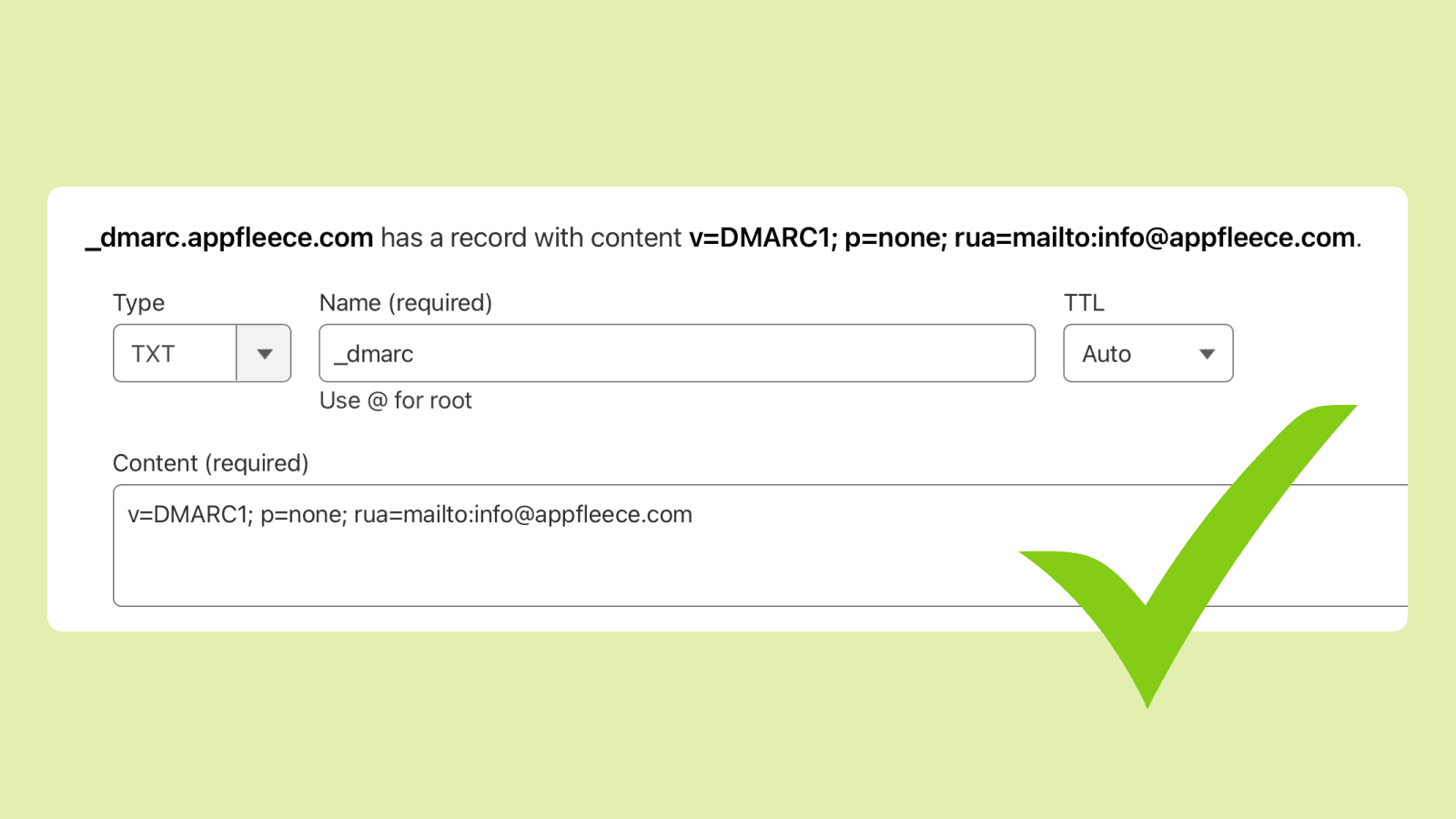 DMARC DNS-Einstellungen