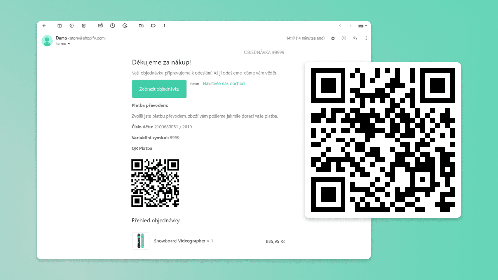 Hinzufügen eines QR-Codes für die Zahlung per Banküberweisung