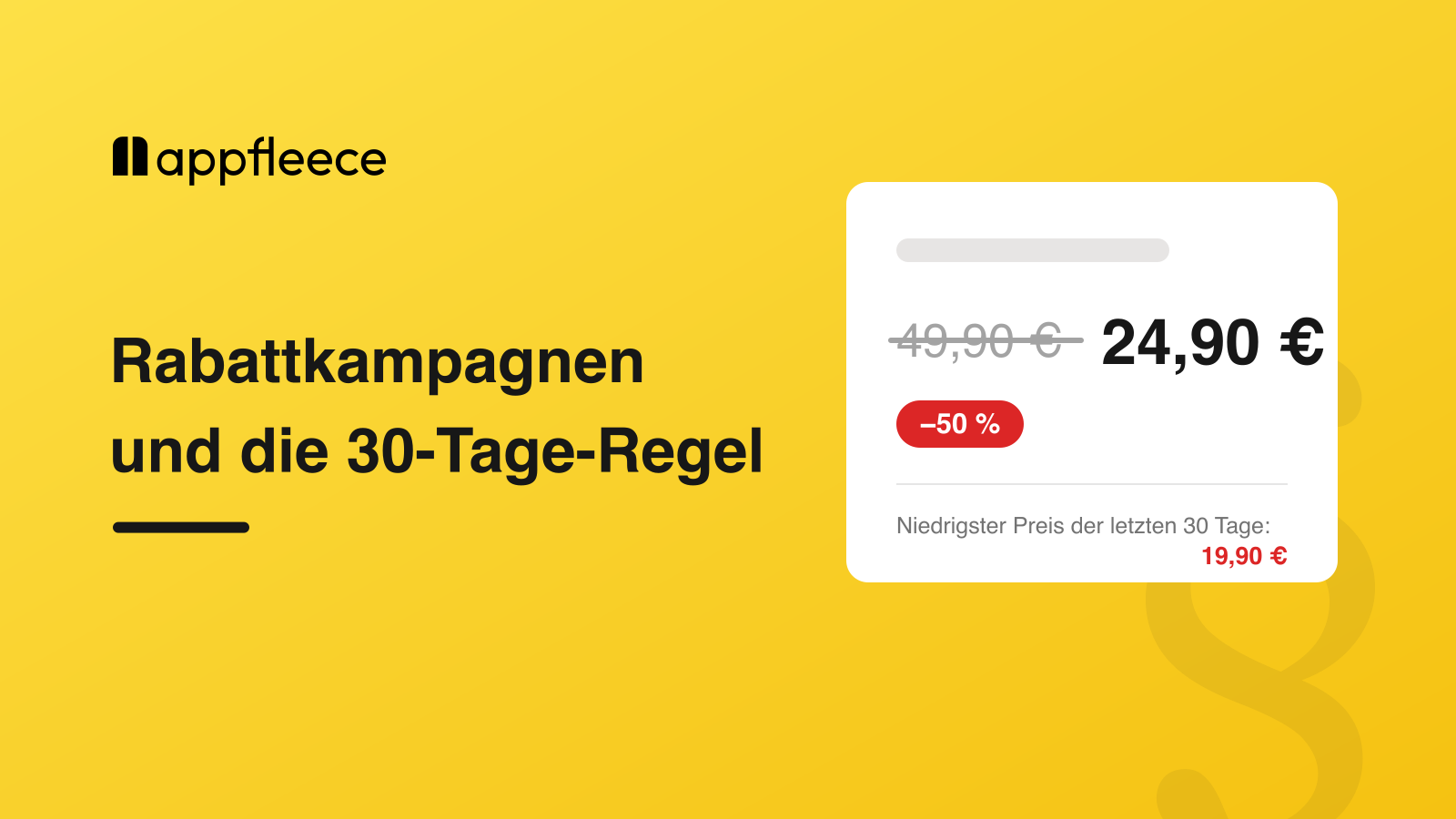 Durchgestrichener Preis und der niedrigste Preis der letzten 30 Tage