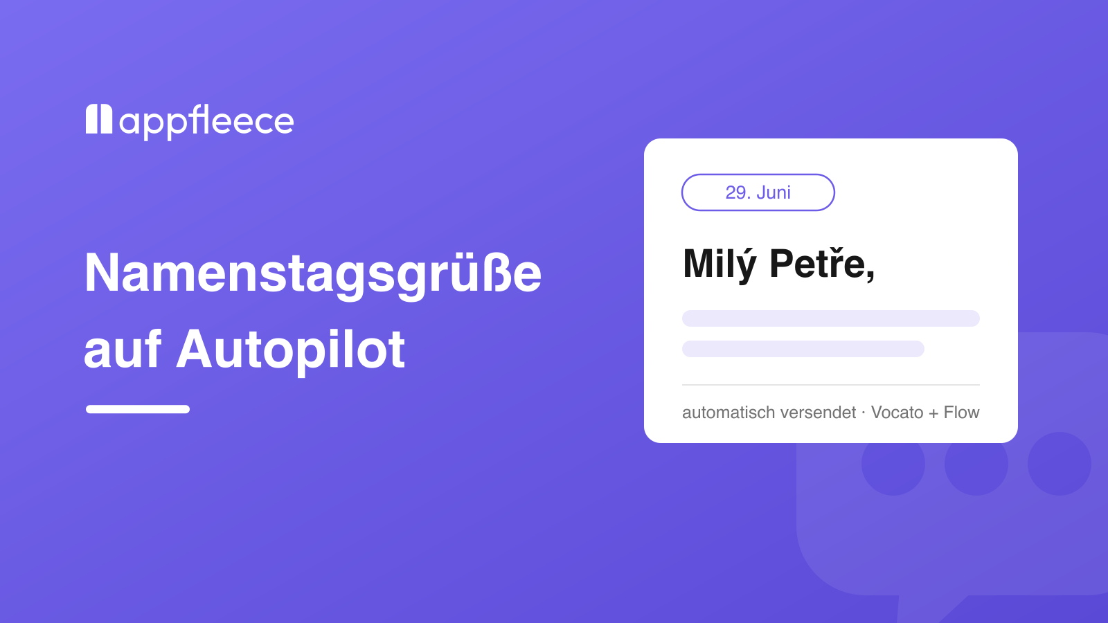 Automatischer Namenstagsgruß für einen Kunden auf Shopify