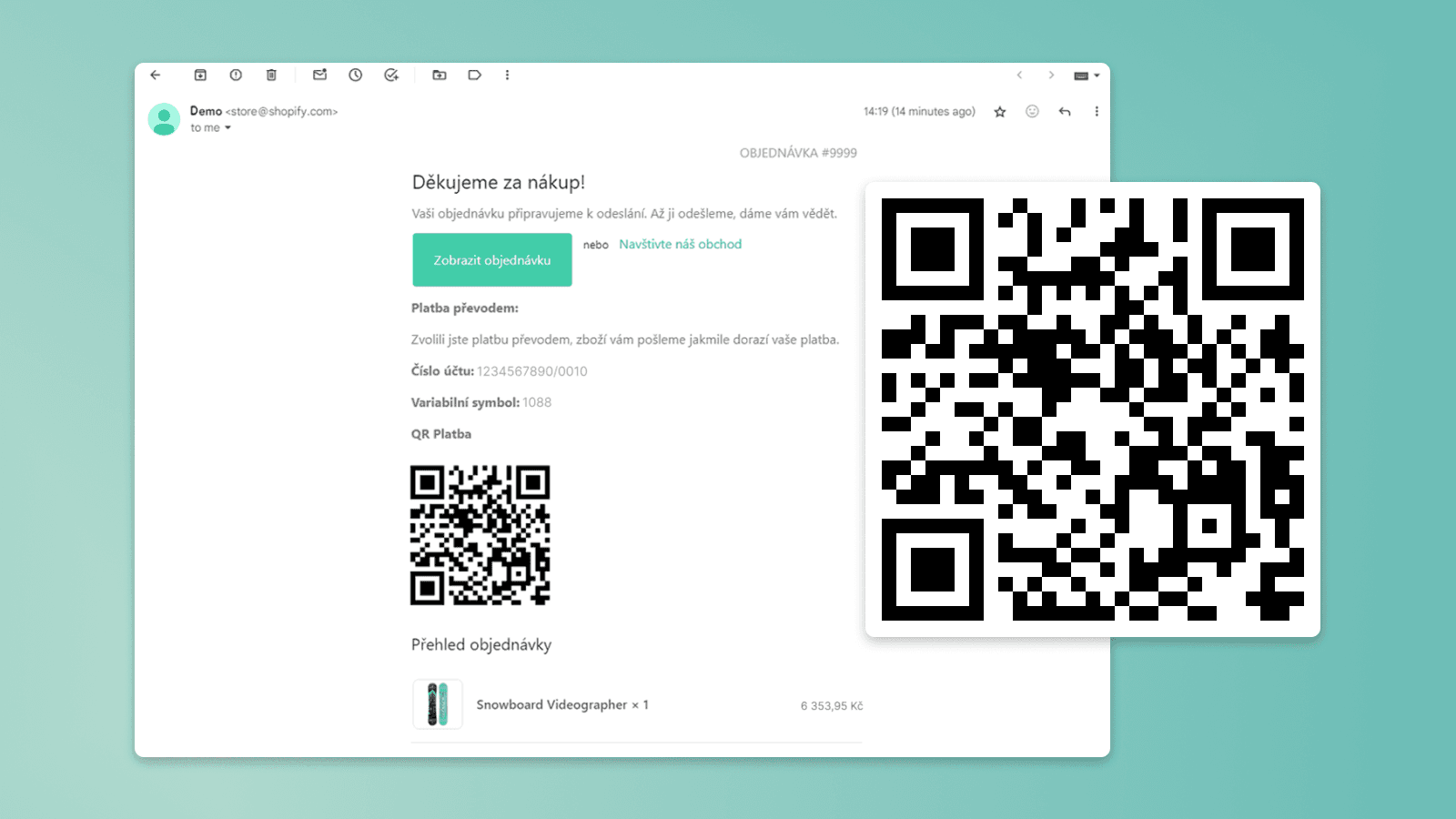 QR-Code in Bestellbestätigungs-E-Mails